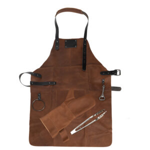 Pechera con Set Asador de Gamuza de Búfalo