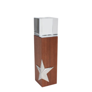 Trofeo de Madera y Cristal “Silver Star”