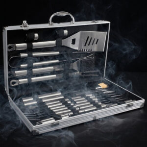 Deluxe BBQ Set Metálico de 24 piezas