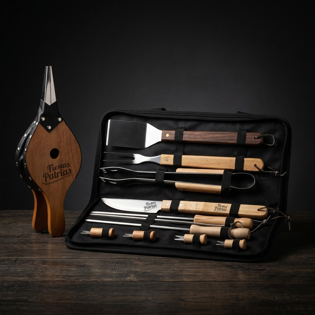 SET PARRILLERO WOOD B